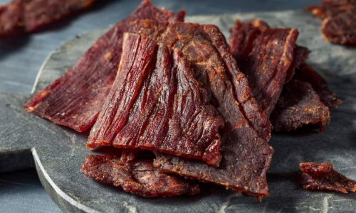 Homemade beef jerky